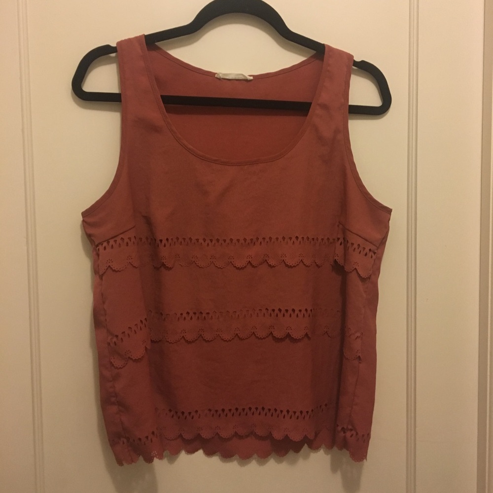 Lush Blouse- Rust colored M/L size